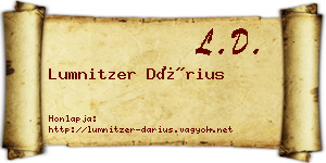 Lumnitzer Dárius névjegykártya
